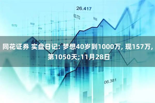 同花证券 实盘日记: 梦想40岁到1000万, 现157万, 第1050天;11月28日